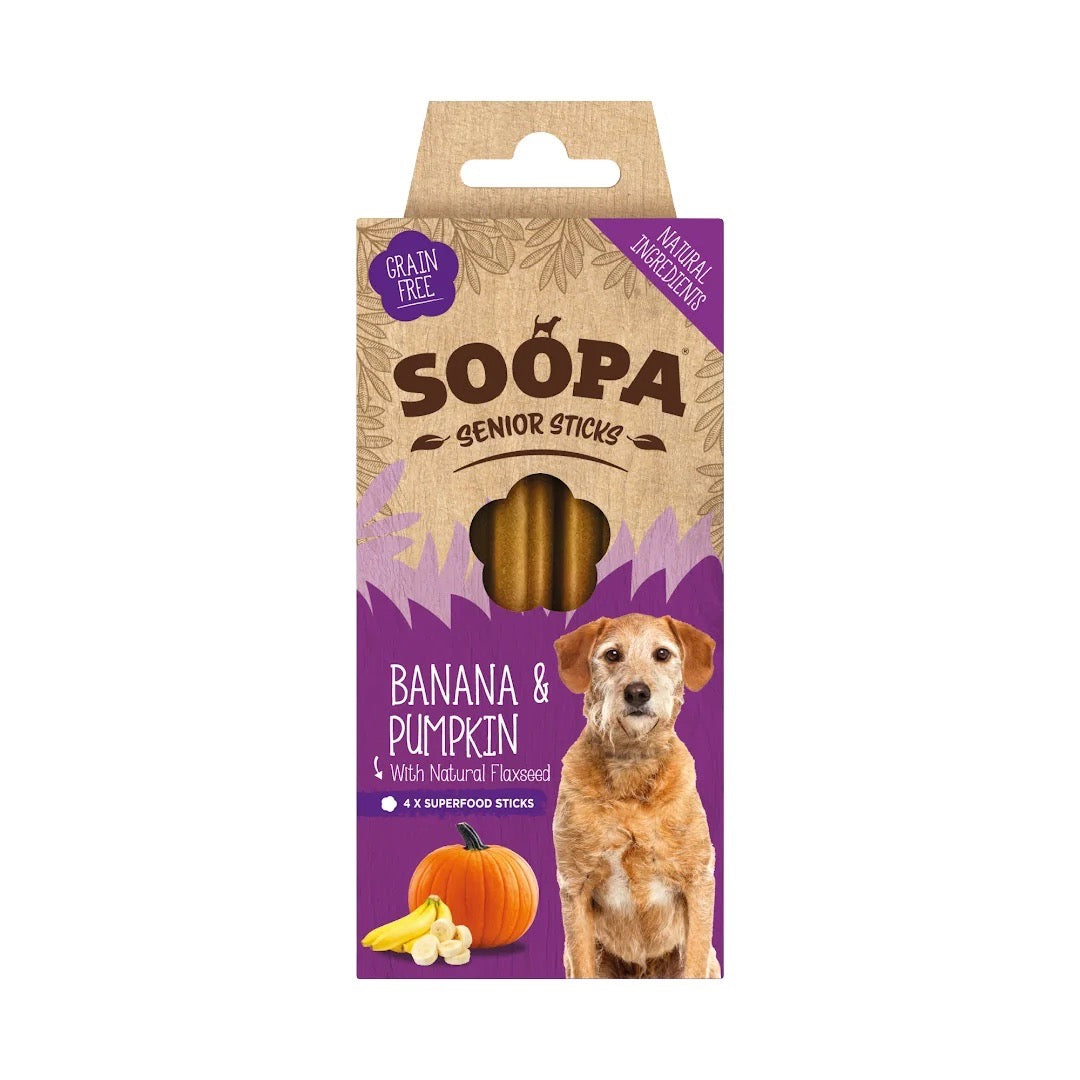 Soopa Senior Banana & Pumpkin Dental Sticks 100g