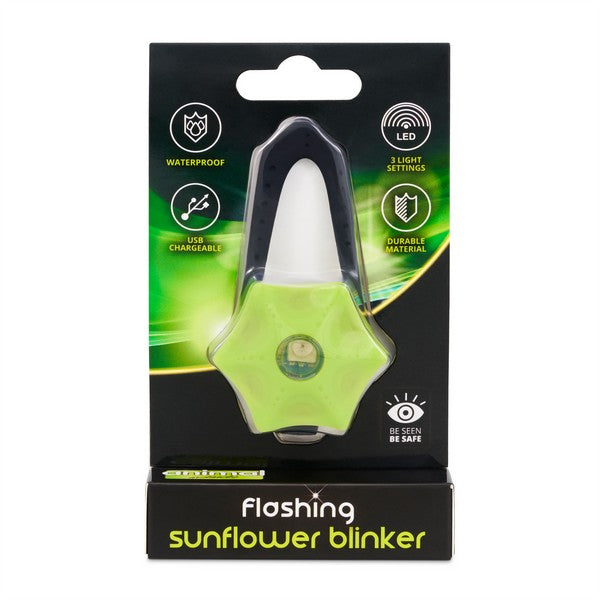 Animal Instincts Flashing Safety Sunflower USB Blinker Yellow