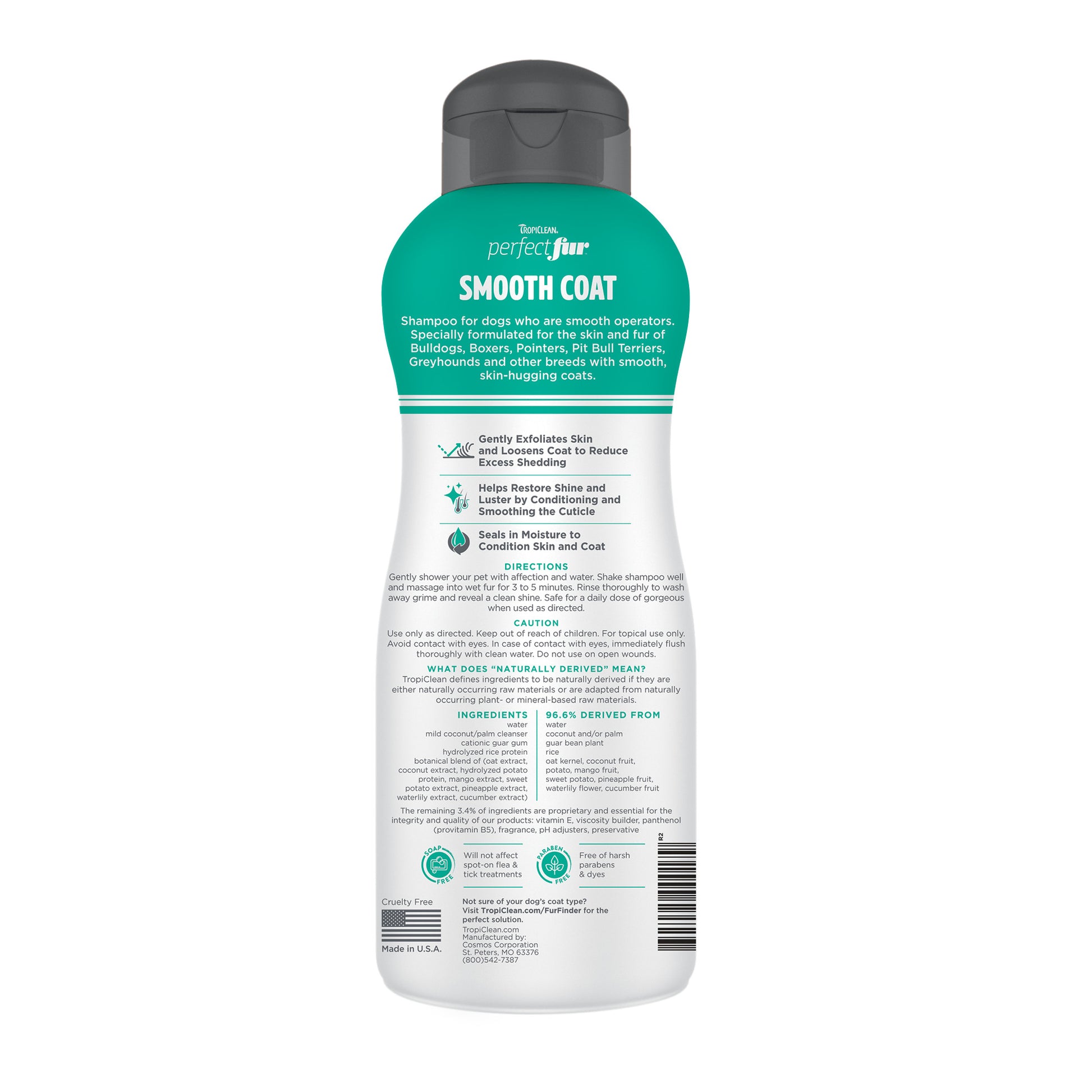 TropiClean PerfectFur Smooth Coat Dog Shampoo 473ml - Tilly's Treat Cupboard